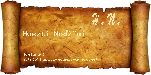 Huszti Noémi névjegykártya