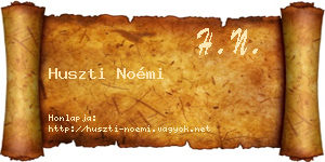Huszti Noémi névjegykártya